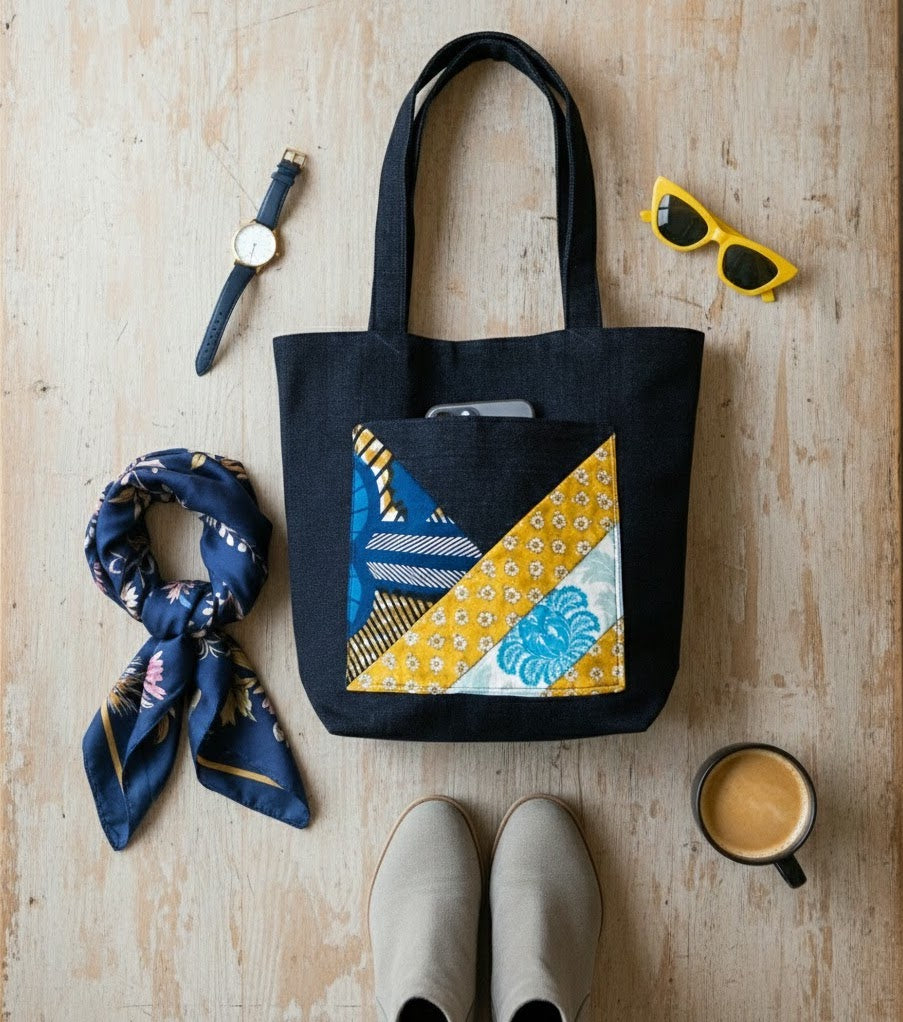 Blue Denim Tote
