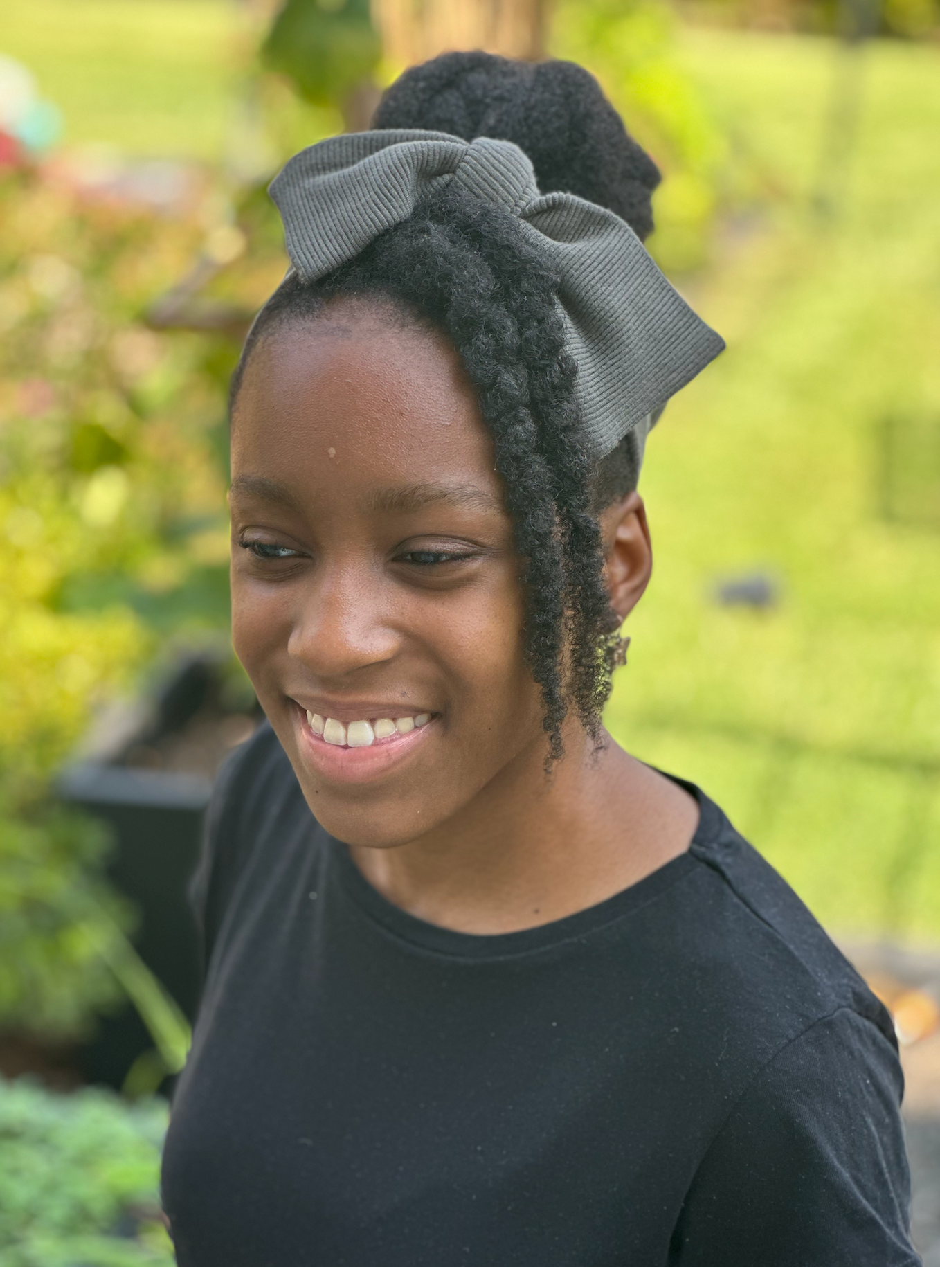 Olive  Square Bow Head Band