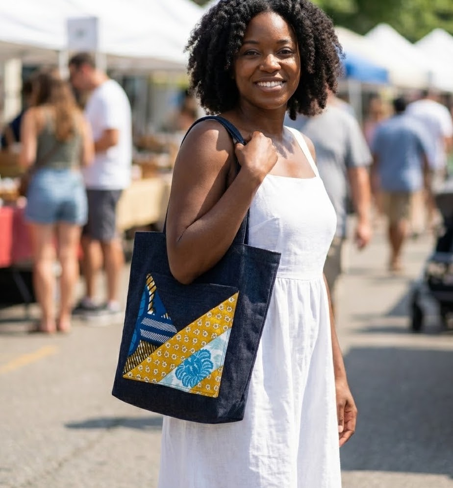 Blue Denim Tote