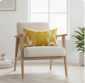 Yellow Abstract Throw Pillow Cover